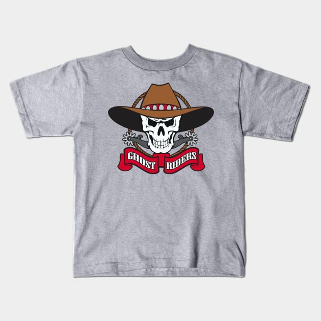 Ghost Riders Baseball Logo Kids T-Shirt by DavesTees